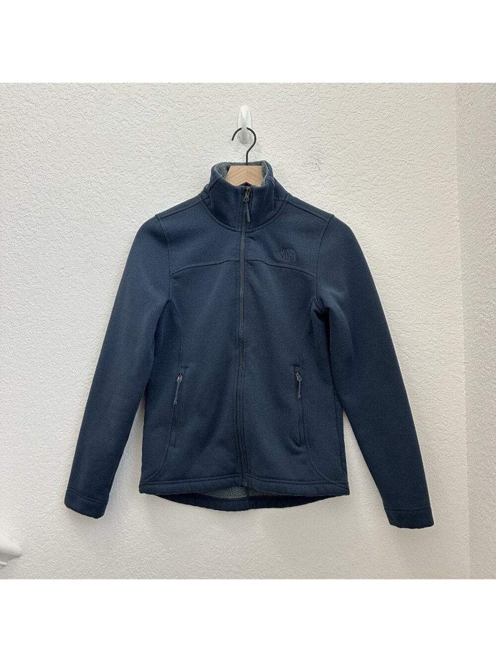 The North Face Fleece Jacket Women’s Size S Green Full Zip Mock Neck Sweaters